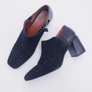 Vionic Black Suede Ankle Booties